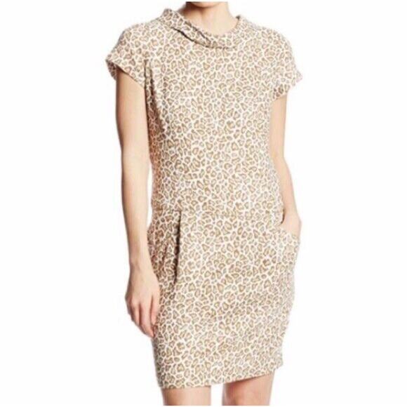 Pendleton Linen Blend Wild Card Dress in Oxford Tan Animal Print Size 4 - Picture 1 of 9